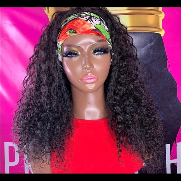 Deep Wave Human Hair Blend Headband Wig - Picture 2 of 5